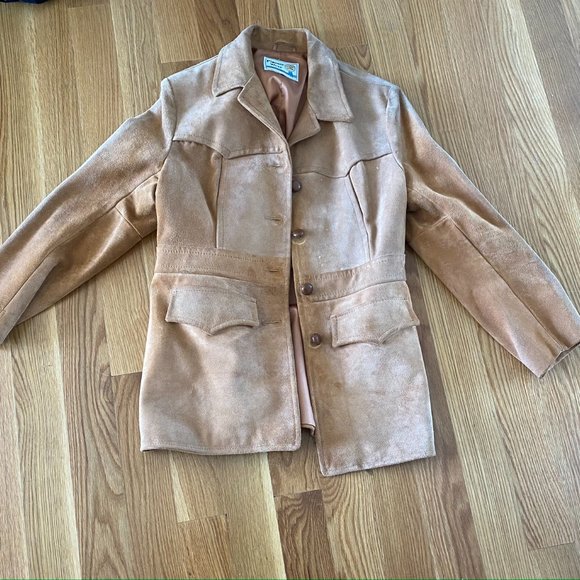 Vintage 70's Suede Western Jacket - Size L - Picture 3 of 4